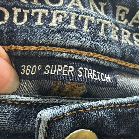 American Eagle Jeans High Rise Jegging 360 Super Stretch AEO Denim X4 Blue 0 - Picture 7 of 13